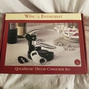 QuickSilver Deluxe Corkscrew Set - Silver and Black